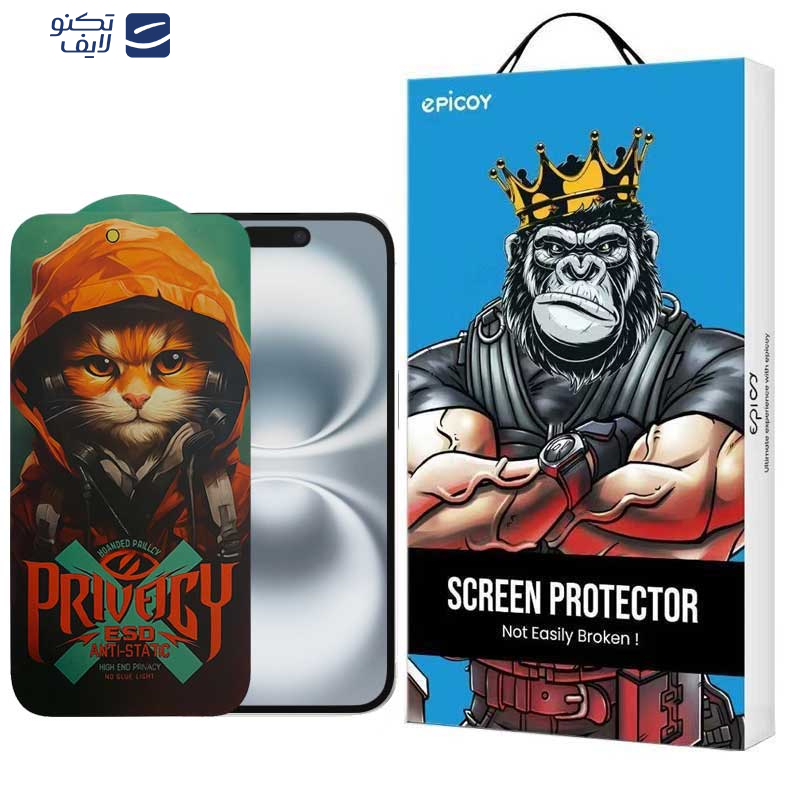 محافظ صفحه نمایش حریم شخصی اپیکوی مدل Privacy Hoodie Cat مناسب برای گوشی موبایل اپل iPhone 16 / 15 / 14 Pro محافظ صفحه نمایش حریم شخصی اپیکوی مدل Privacy Hoodie Cat مناسب برای گوشی موبایل اپل iPhone 16 / 15 / 14 Pro