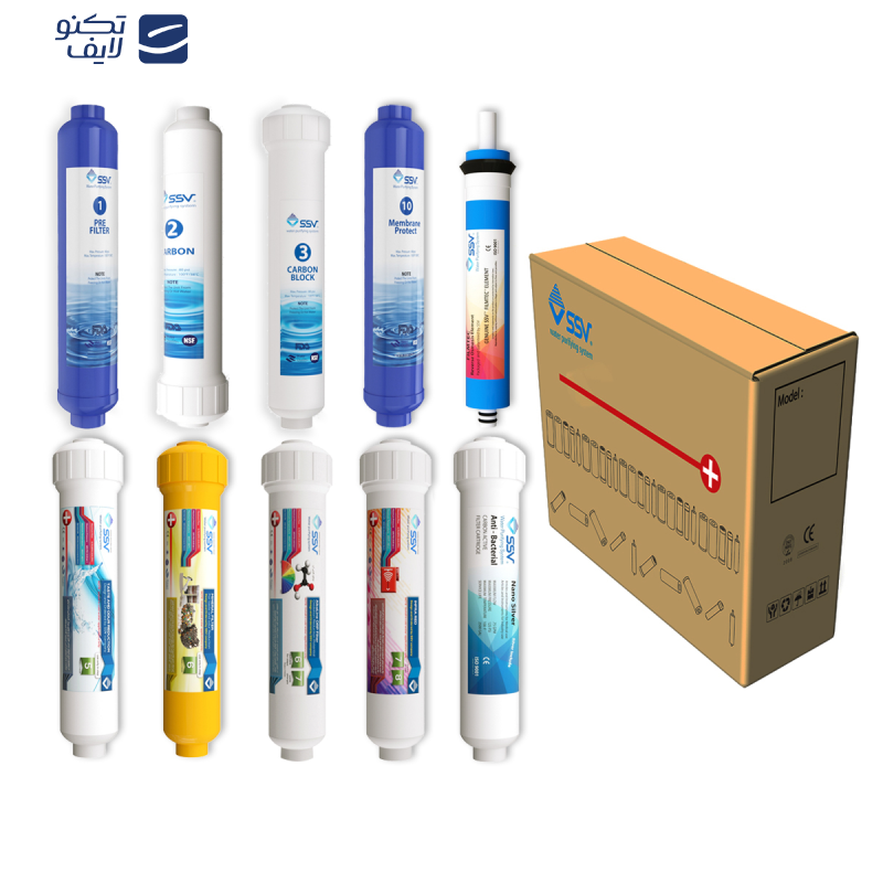 فیلتر تصفیه آب زیر سینک اس اس وی مدل L1000 بسته 10 عددی