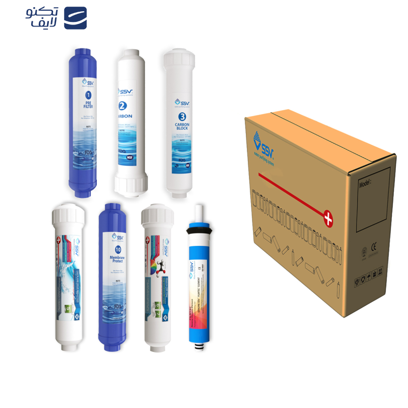 فیلتر تصفیه آب زیر سینک اس اس وی مدل L720 بسته 7 عددی