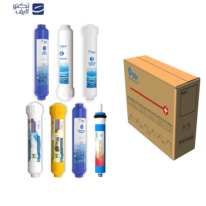فیلتر تصفیه آب زیر سینک اس اس وی مدل L710 بسته 7 عددی