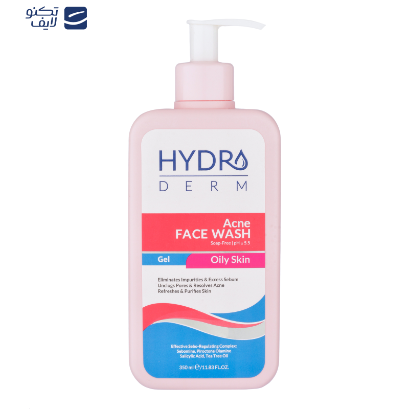 ژل شستوشوی صورت هیدرودرم مدل Acne مناسب پوستهای چرب حجم 350 میلیلیتر ژل شستوشوی صورت هیدرودرم مدل Acne مناسب پوستهای چرب حجم 350 میلیلیتر