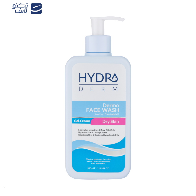کرم ژل شستشو صورت هیدرودرم، سازگار با پوستهای خشک و حساس، با خاصیت پاک کننده آلودگی و سلولهای مرده پوست، آبرسان، بازکننده منافذ پوست، متعادل کننده چربی پوست، بدون صابون، دارای ژل آلوئهورا، اوره، شی باتر، سدیم لاکتات، حجم 350 میلیلیتر، مدل Dermo کرم ژل شستشو صورت هیدرودرم، سازگار با پوستهای خشک و حساس، با خاصیت پاک کننده آلودگی و سلولهای مرده پوست، آبرسان، بازکننده منافذ پوست، متعادل کننده چربی پوست، بدون صابون، دارای ژل آلوئهورا، اوره، شی باتر، سدیم لاکتات، حجم 350 میلیلیتر، مدل Dermo