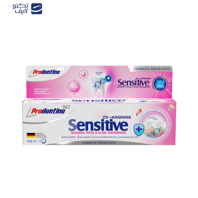 خمیر دندان پرودنتین 361 مدل Sensitive وزن 130 گرم  خمیر دندان پرودنتین 361 مدل Sensitive وزن 130 گرم