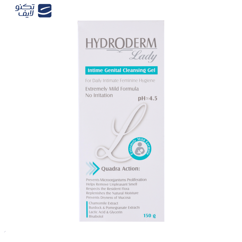 ژل بهداشتی بانوان هیدرودرم سری Quadra Action حجم 150 میلی لیتر ژل بهداشتی بانوان هیدرودرم سری Quadra Action حجم 150 میلی لیتر