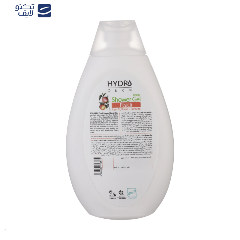 شامپو بدن کرمی هیدرودرم مدل Peach مناسب انواع پوست حجم 500 میلی لیتر شامپو بدن کرمی هیدرودرم مدل Peach مناسب انواع پوست حجم 500 میلی لیتر