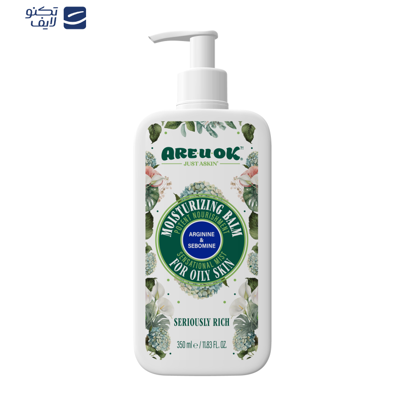 بالم مرطوبکننده آر یو اوکی مدل arginine and sebomine حجم 350 میلیلیتر بالم مرطوبکننده آر یو اوکی مدل arginine and sebomine حجم 350 میلیلیتر