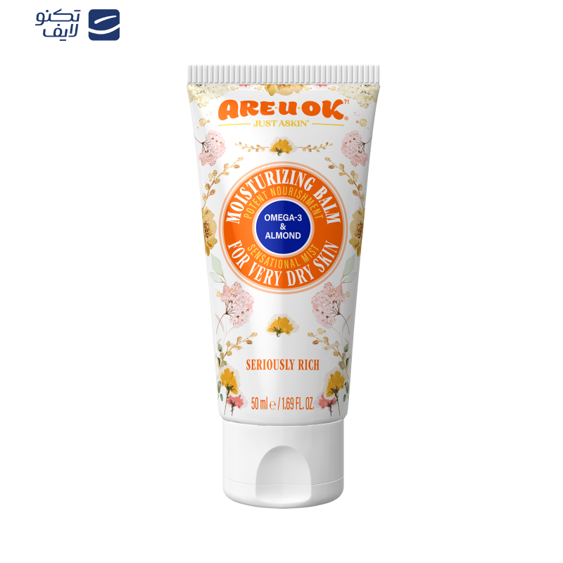 بالم مرطوبکننده آر یو اوکی مدل omega-3 and almond حجم 50 میلیلیتر بالم مرطوبکننده آر یو اوکی مدل omega-3 and almond حجم 50 میلیلیتر