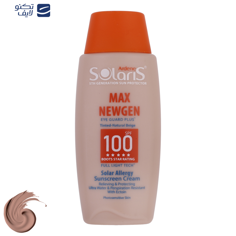 کرم ضدآفتاب رنگی آردن سولاریس SPF100 مدل Max Newgen، مناسب پوستهای حساس، حجم 100 میلیلیتر کرم ضدآفتاب رنگی آردن سولاریس SPF100 مدل Max Newgen، مناسب پوستهای حساس، حجم 100 میلیلیتر
