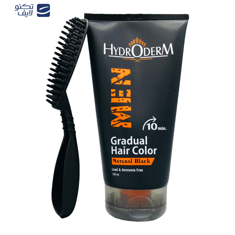 کرم رنگ مو تدریجی هیدرودرم مدل Gradual حجم 150 میلی لیتر رنگ مشکی