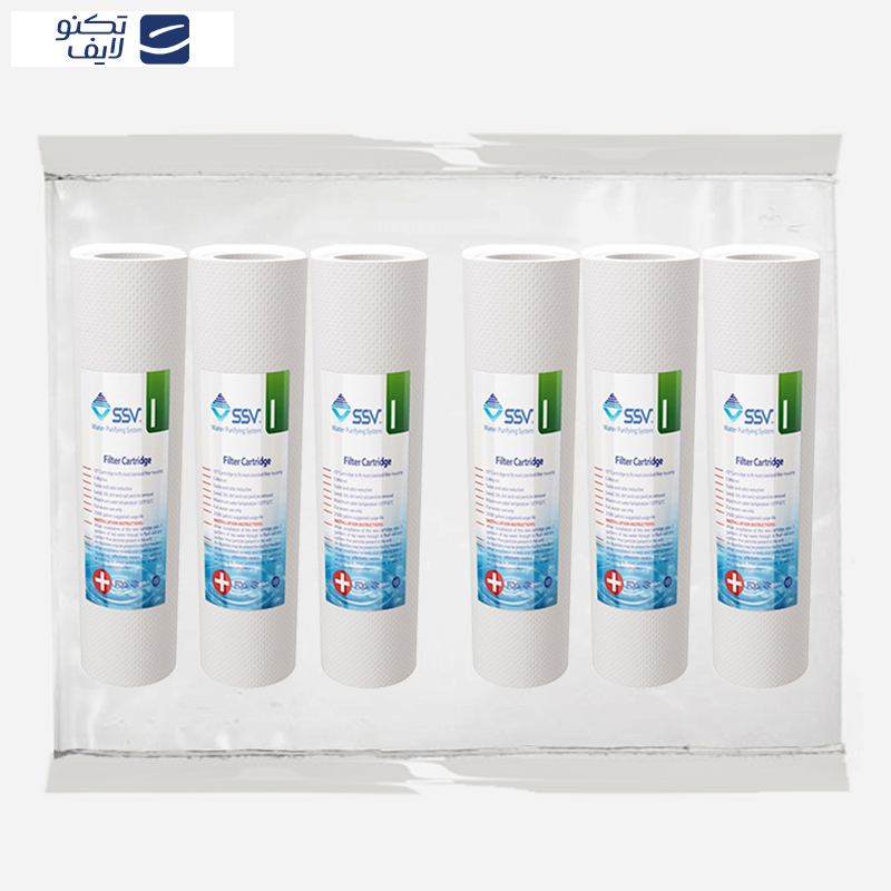 فیلتر دستگاه تصفیه کننده آب اس اس وی مدل H-P.P مجموعه 6 عددی فیلتر دستگاه تصفیه کننده آب اس اس وی مدل H-P.P مجموعه 6 عددی