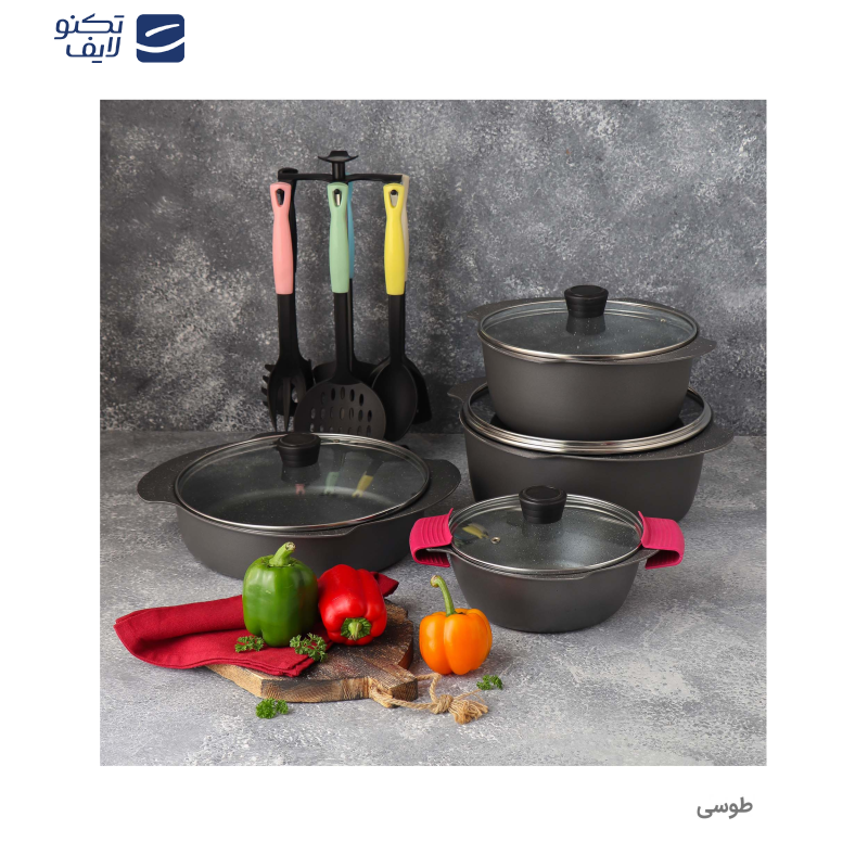 سرویس پخت و پز 17 پارچه تکنو مدل پروانه