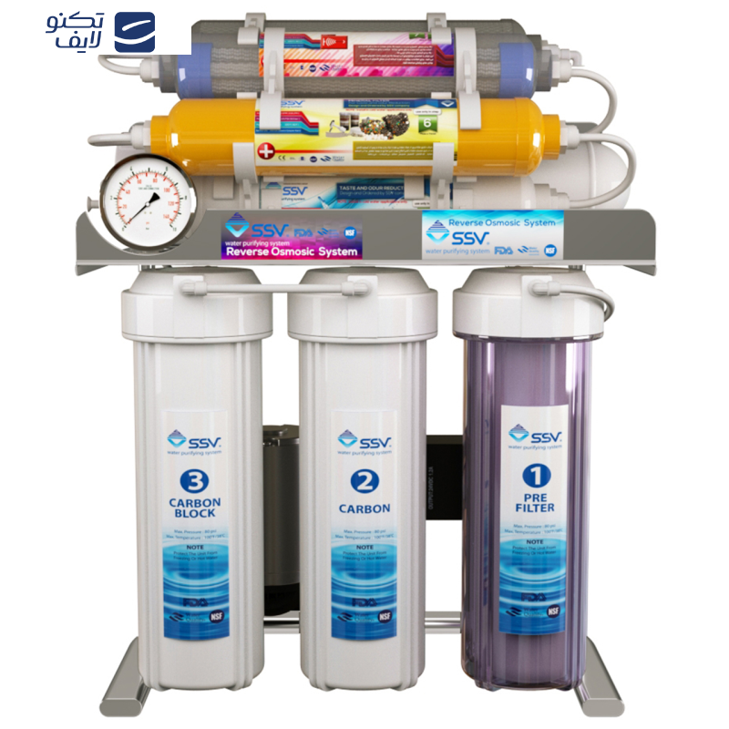 دستگاه تصفیه کننده آب اس اس وی مدل SuperSpring 2W X1000 به همراه شیر تصفیه آب و فیلتر تصفیه آب بسته 3 عددی دستگاه تصفیه کننده آب اس اس وی مدل SuperSpring 2W X1000 به همراه شیر تصفیه آب و فیلتر تصفیه آب بسته 3 عددی