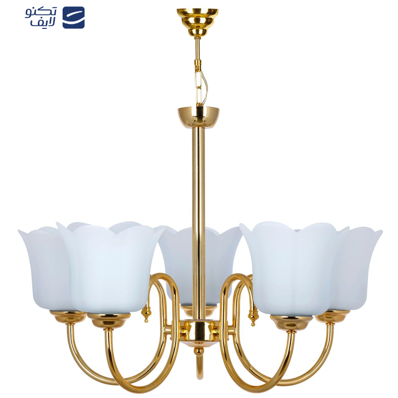 لوستر 5 شعله چشمه نور کد 856.5 لوستر 5 شعله چشمه نور کد 856.5