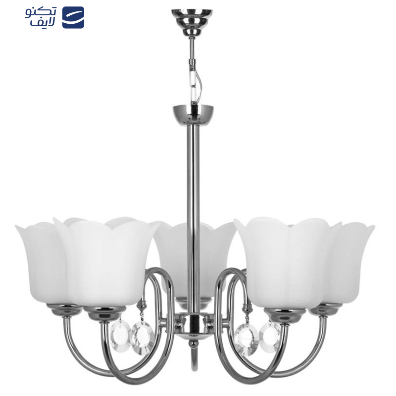 لوستر 5 شعله چشمه نور کد A856/5-CO لوستر 5 شعله چشمه نور کد A856/5-CO