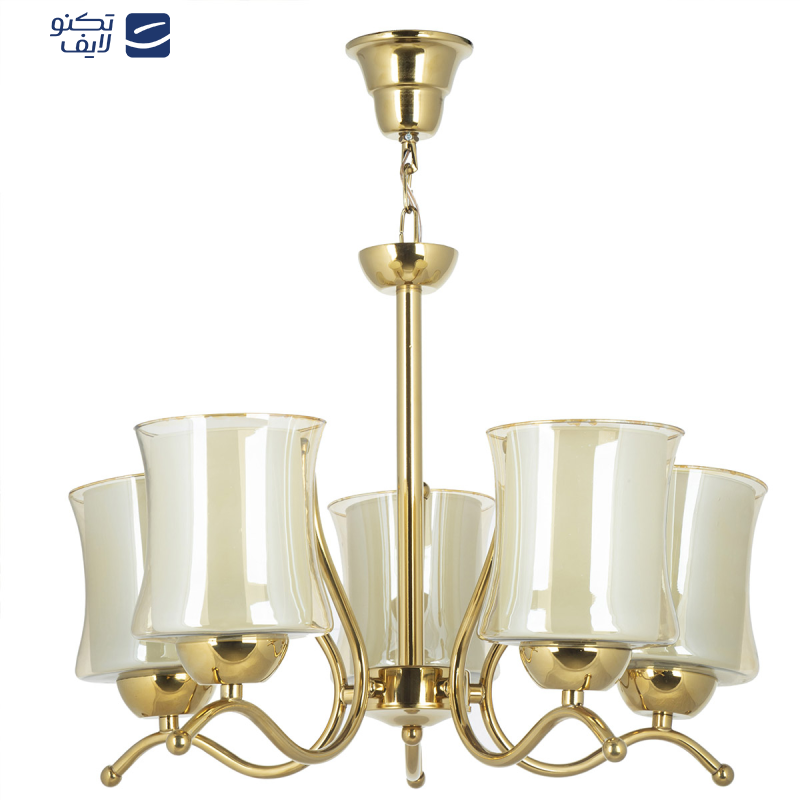 لوستر پنج شعله چشمه نور کد A823/5-G لوستر پنج شعله چشمه نور کد A823/5-G