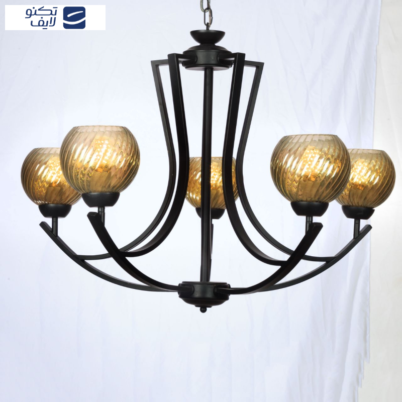 لوستر 5 شعله چشمه نور کد 2618/5BK
