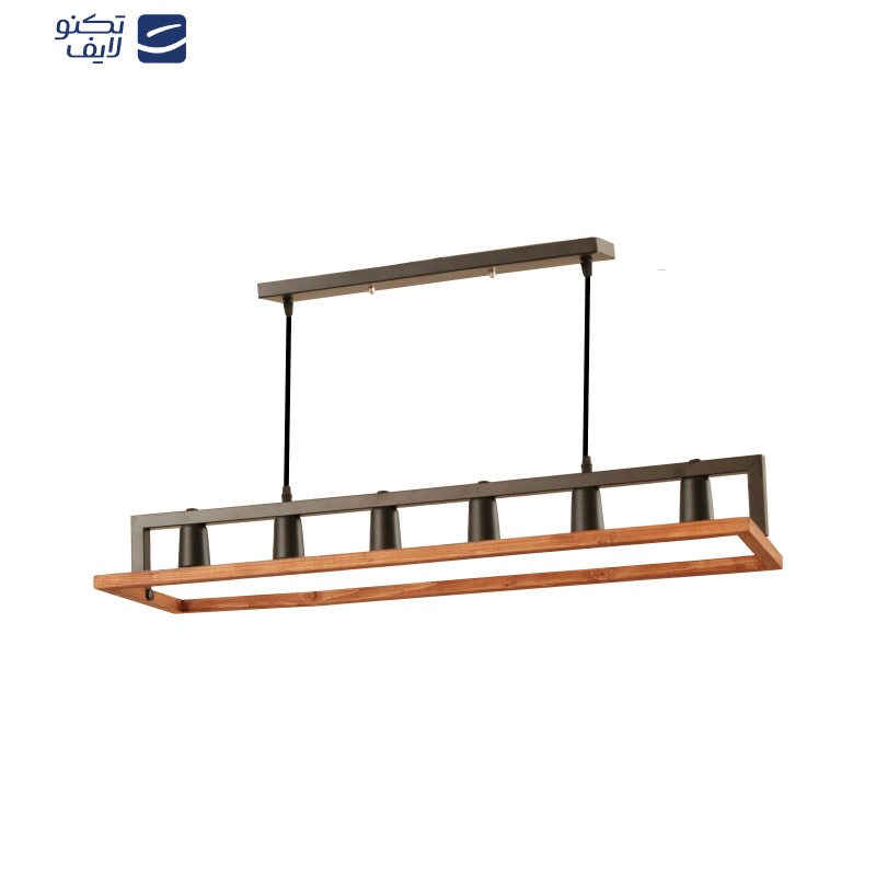 لوستر شش شعله چشمه نور کد A1336/6-BK لوستر شش شعله چشمه نور کد A1336/6-BK