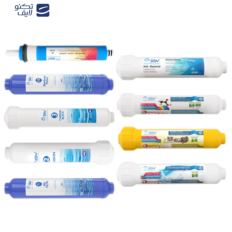 فیلتر دستگاه تصفیه آب اس اس وی مدل L920 بسته 9 عددی فیلتر دستگاه تصفیه آب اس اس وی مدل L920 بسته 9 عددی