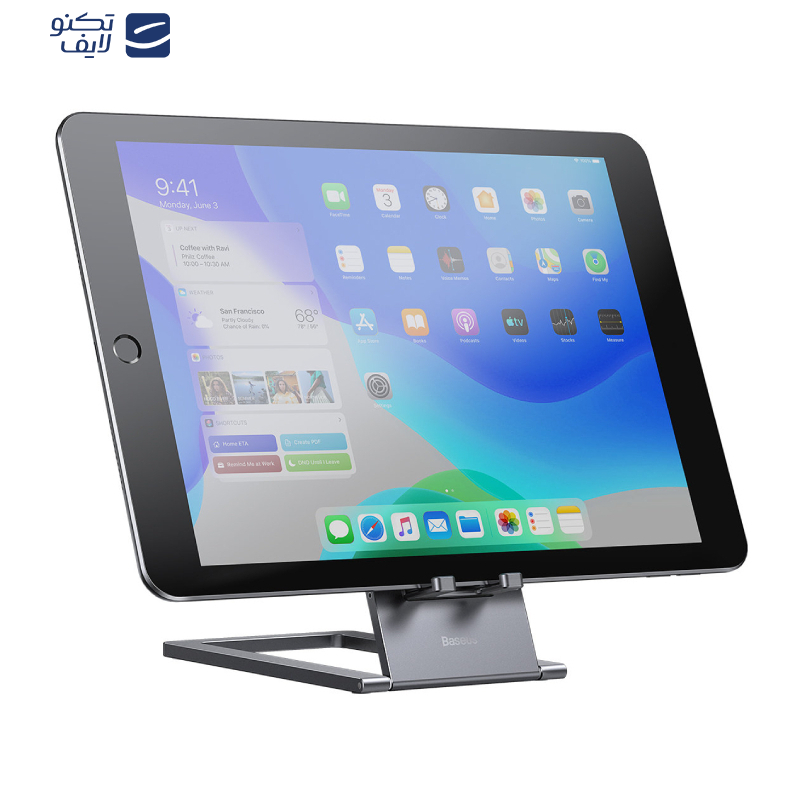 پایه نگهدارنده گوشی موبایل و تبلت بیسوس مدل Foldable Metal Desktop Holder LUKP000013 پایه نگهدارنده گوشی موبایل و تبلت بیسوس مدل Foldable Metal Desktop Holder LUKP000013