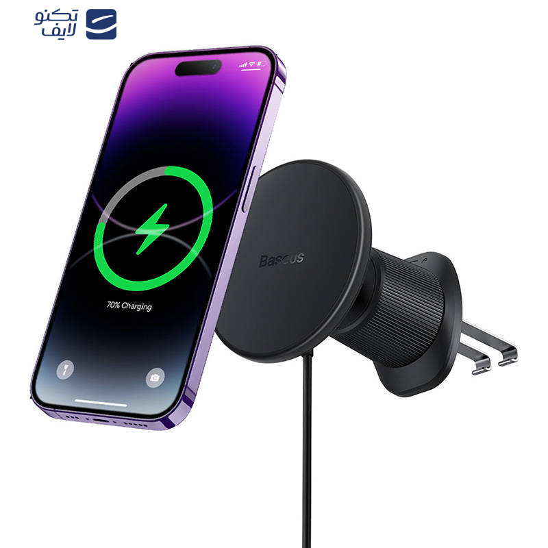 پایه نگهدارنده و شارژر بی سیم گوشی موبایل بیسوس مدل CW01 Magnetic Wireless پایه نگهدارنده و شارژر بی سیم گوشی موبایل بیسوس مدل CW01 Magnetic Wireless