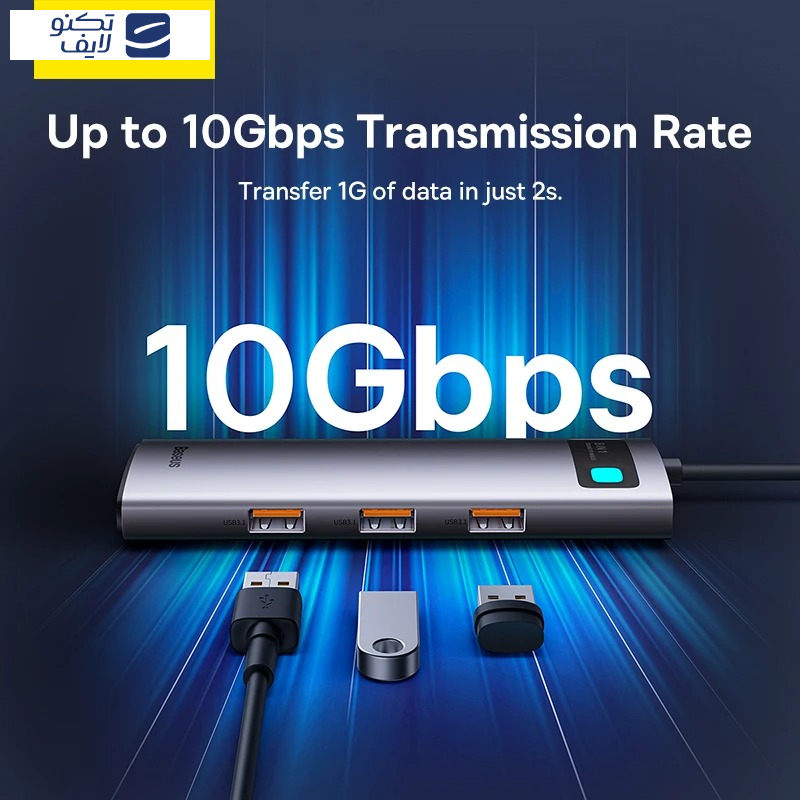 هاب 8 پورت USB-C بیسوس مدل BS-OH102 هاب 8 پورت USB-C بیسوس مدل BS-OH102