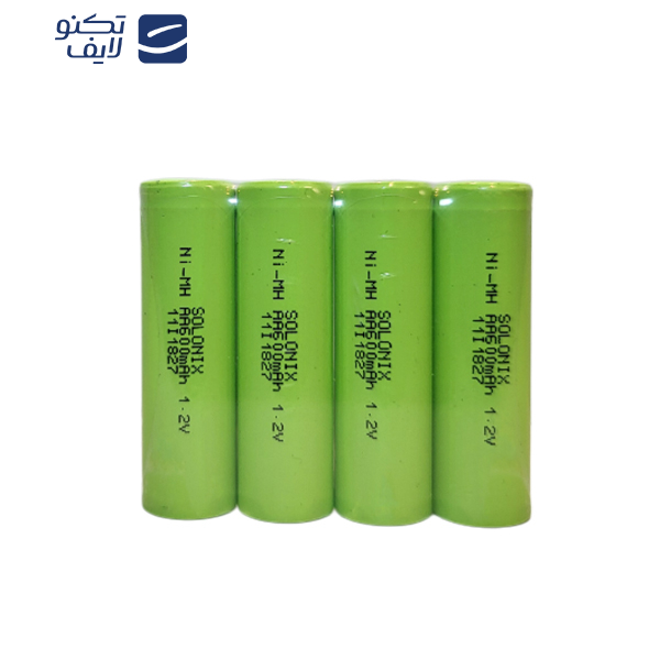 باتری قلمی قابل شارژ سولونیکس مدل  صنعتی 600mAh سرتخت بسته 4 عددی  باتری قلمی قابل شارژ سولونیکس مدل  صنعتی 600mAh سرتخت بسته 4 عددی