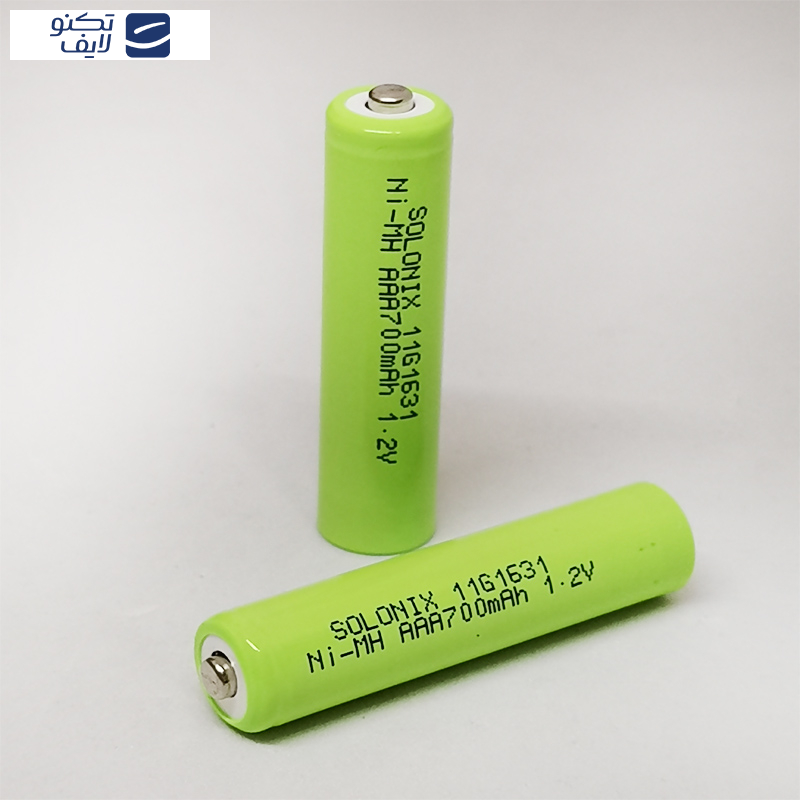 باتری شارژی نیم قلمی سولونیکس مدل صنعتی مجموعه 2 عددی  باتری شارژی نیم قلمی سولونیکس مدل صنعتی مجموعه 2 عددی