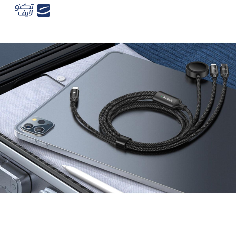 کابل تبدیل USB-C به میکرو اپل واچ/لایتنینگ/USB-C مک دودو مدل ca-4940 طول 1.2 متر