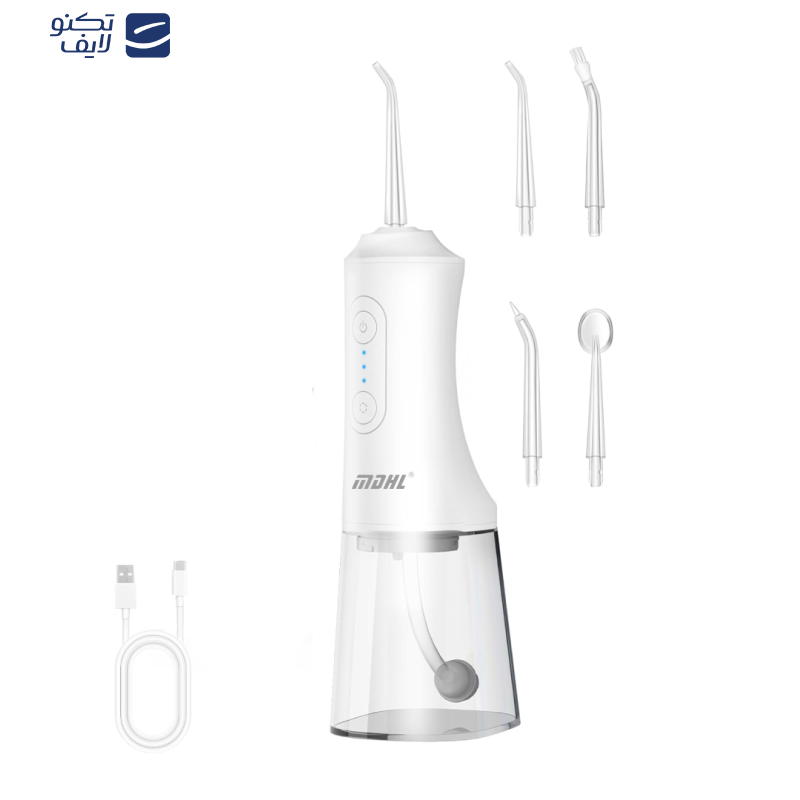 دستگاه شست و شوی دهان و دندان شارژی ام دی اچ ال مدل MD-6690 به همراه 4 سری دستگاه شست و شوی دهان و دندان شارژی ام دی اچ ال مدل MD-6690 به همراه 4 سری