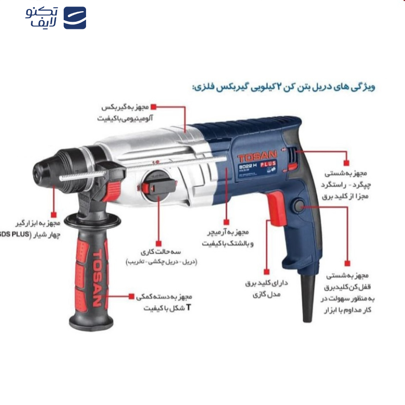 دریل بتن کن توسن مدل 8022 دریل بتن کن توسن مدل 8022