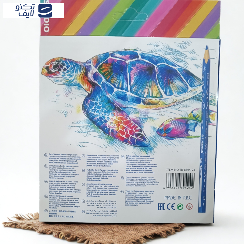 مداد رنگی 24 رنگ تیان بوون مدل Triangle مداد رنگی 24 رنگ تیان بوون مدل Triangle