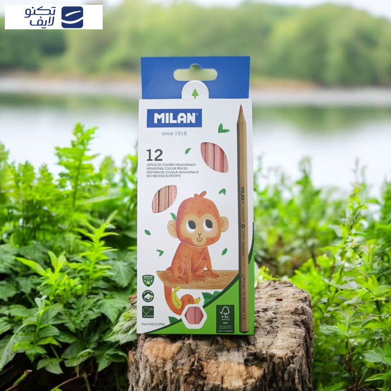 مداد رنگی 12 رنگ میلان مدل درختی مداد رنگی 12 رنگ میلان مدل درختی