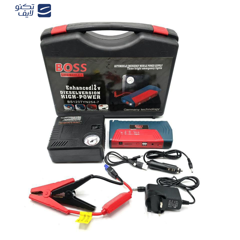 جامپ استارتر و کمپرسور فندکی باس مدل BS-124J جامپ استارتر و کمپرسور فندکی باس مدل BS-124J