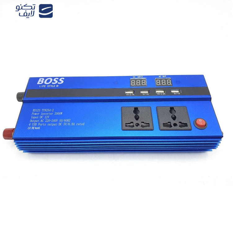 مبدل برق خودرو باس مدل BS123 TYN254-2 ظرفیت 2000 وات مبدل برق خودرو باس مدل BS123 TYN254-2 ظرفیت 2000 وات