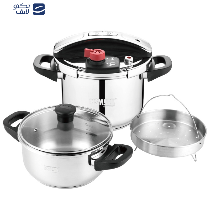 زودپز دوقلو بیسمارک مدل BM220 گنجایش 4 و7 لیتر