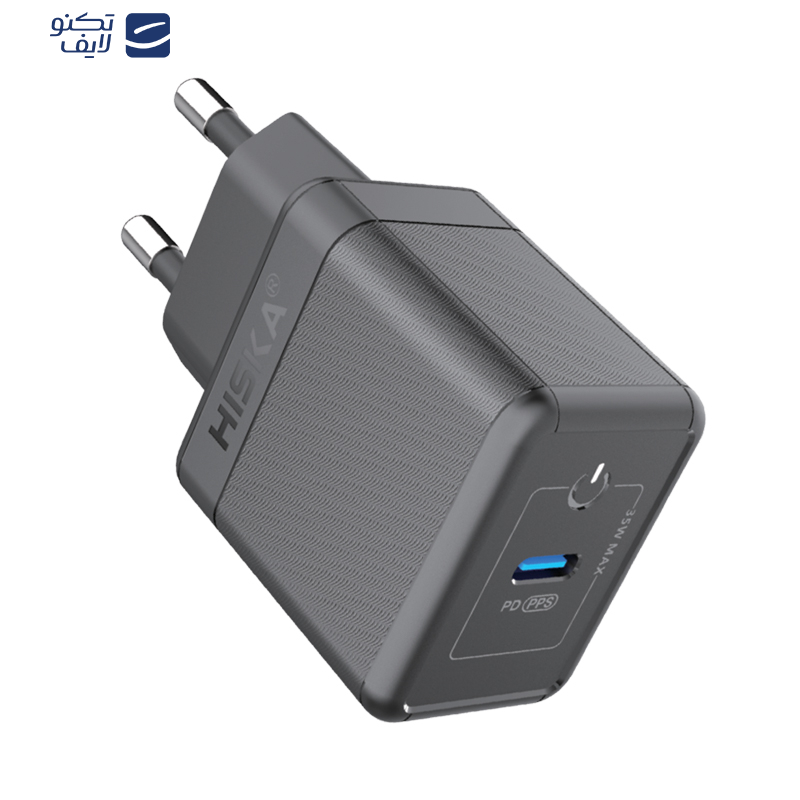 شارژر دیواری 35 وات هیسکا مدل H-119GAN به همراه کابل تبدیل USB-C شارژر دیواری 35 وات هیسکا مدل H-119GAN به همراه کابل تبدیل USB-C