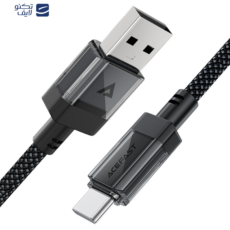 کابل USB به USB-C ایس فست مدل C12-04 طول 1.2 متر کابل USB به USB-C ایس فست مدل C12-04 طول 1.2 متر