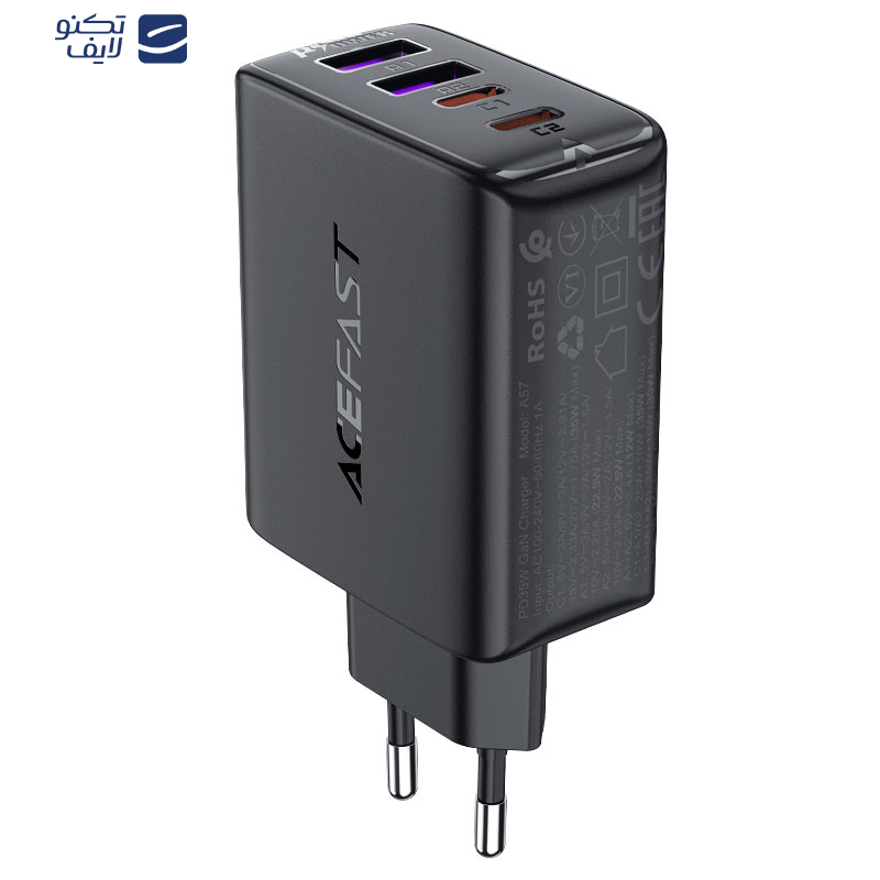 شارژر دیواری 45 وات 4 پورت ایس فست مدل A61 شارژر دیواری 45 وات 4 پورت ایس فست مدل A61