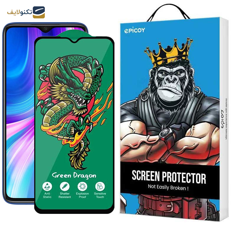 محافظ صفحه نمایش اپیکوی مدل Green Dragon ExplosionProof مناسب برای گوشی موبایل شیائومی Redmi Note 8 Pro / Note 9 4G/ Redmi 9 Prime 4G/ 9/ 9 Power 4G/ 10A محافظ صفحه نمایش اپیکوی مدل Green Dragon ExplosionProof مناسب برای گوشی موبایل شیائومی Redmi Note 8 Pro / Note 9 4G/ Redmi 9 Prime 4G/ 9/ 9 Power 4G/ 10A