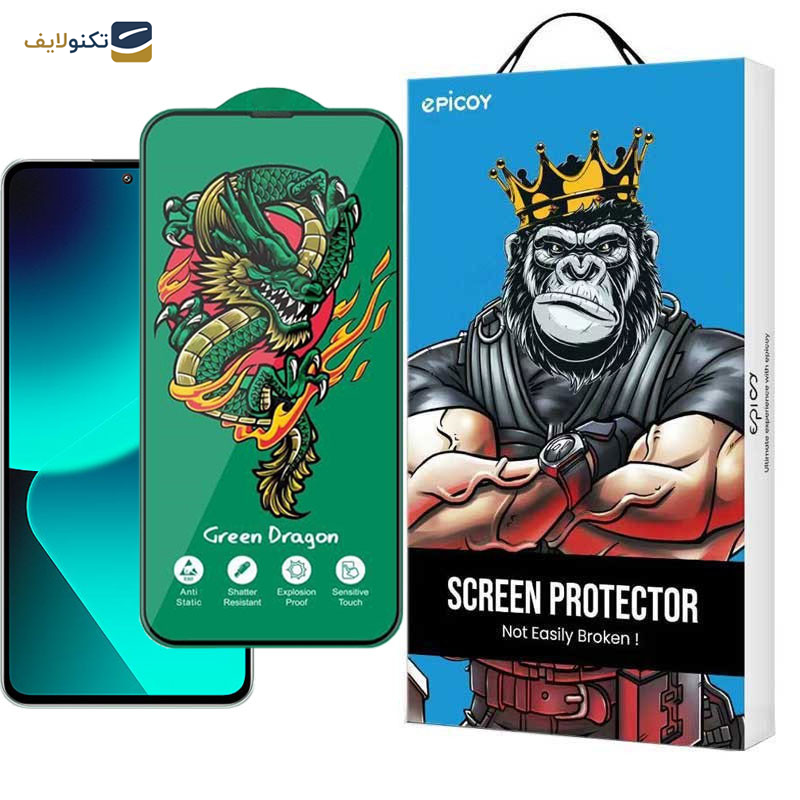 محافظ صفحه نمایش اپیکوی مدل Green Dragon ExplosionProof مناسب برای گوشی موبایل شیائومی 13T Pro/ 13T/ 12T Pro/ 12T/ 11T Pro/ 11T/ Mi 10T Lite 5G محافظ صفحه نمایش اپیکوی مدل Green Dragon ExplosionProof مناسب برای گوشی موبایل شیائومی 13T Pro/ 13T/ 12T Pro/ 12T/ 11T Pro/ 11T/ Mi 10T Lite 5G