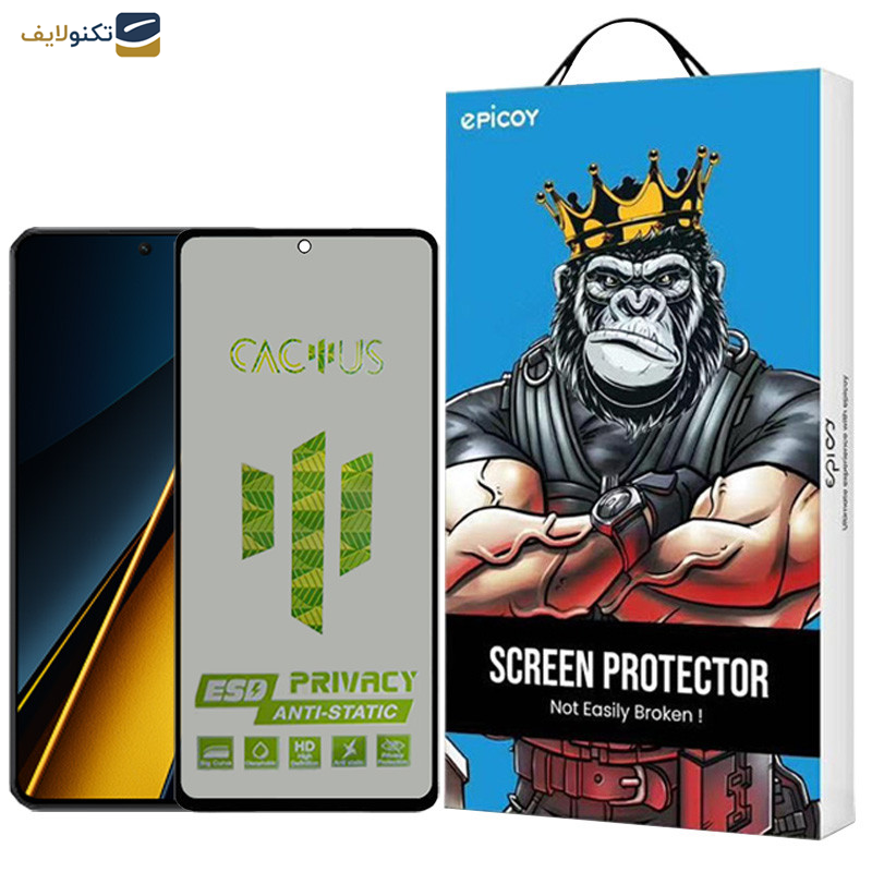 محافظ صفحه نمایش حریم شخصی اپیکوی مدل Cactus-ESD-Privacy مناسب برای گوشی موبایل شیائومی  Poco X6 Pro/X6/M6 Pro 4G محافظ صفحه نمایش حریم شخصی اپیکوی مدل Cactus-ESD-Privacy مناسب برای گوشی موبایل شیائومی  Poco X6 Pro/X6/M6 Pro 4G
