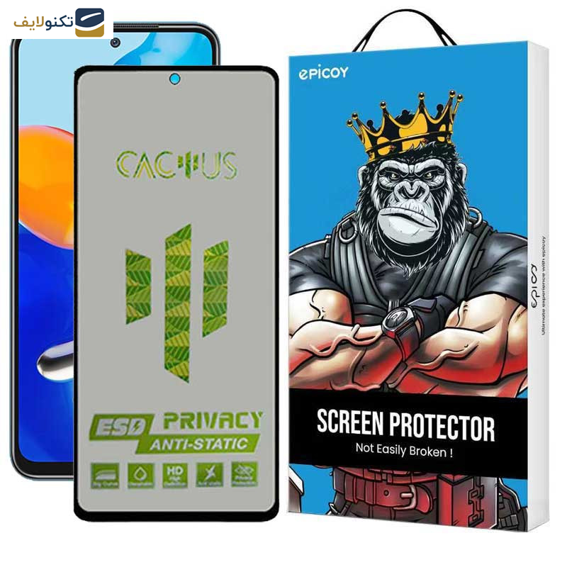 محافظ صفحه نمایش حریم شخصی اپیکوی مدل Cactus-ESD-Privacy مناسب برای گوشی موبایل شیائومی Redmi Note 10 4G / Note 11 4G Global / Poco M5s 4G / Poco M4 Pro 4G محافظ صفحه نمایش حریم شخصی اپیکوی مدل Cactus-ESD-Privacy مناسب برای گوشی موبایل شیائومی Redmi Note 10 4G / Note 11 4G Global / Poco M5s 4G / Poco M4 Pro 4G