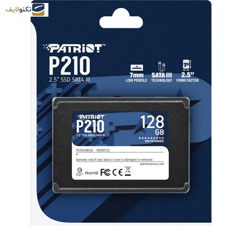 اس اس دی اینترنال پتریوت مدل  P210  ظرفیت 128 گیگابایت اس اس دی اینترنال پتریوت مدل  P210  ظرفیت 128 گیگابایت
