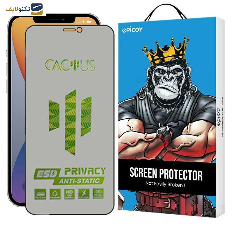 محافظ صفحه نمایش حریم شخصی اپیکوی مدل Cactus-ESD-Privacy مناسب برای گوشی موبایل اپل iPhone 12 Pro Max محافظ صفحه نمایش حریم شخصی اپیکوی مدل Cactus-ESD-Privacy مناسب برای گوشی موبایل اپل iPhone 12 Pro Max