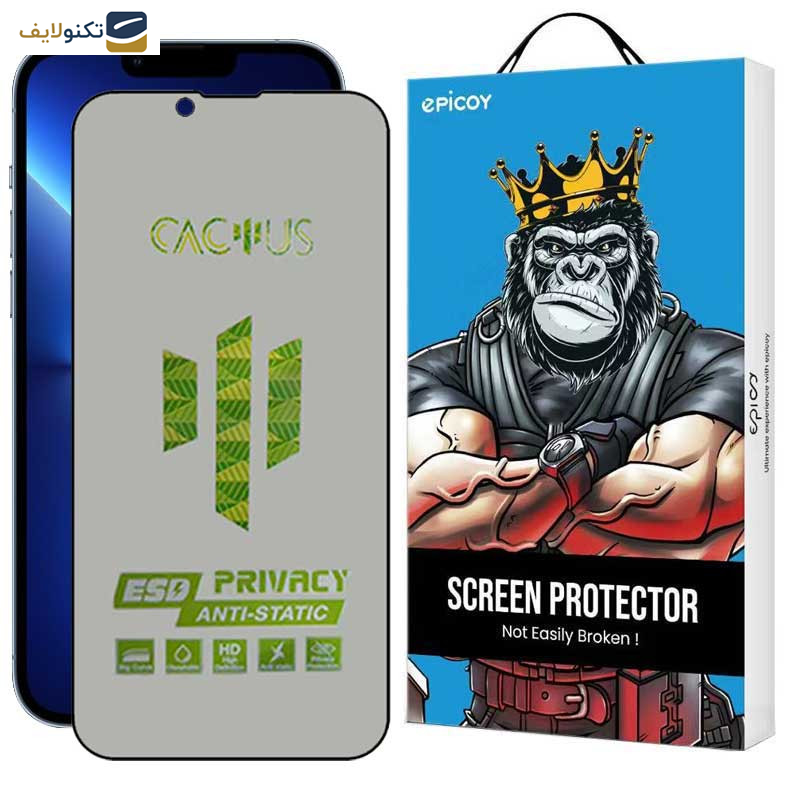 محافظ صفحه نمایش حریم شخصی اپیکوی مدل Cactus-ESD-Privacy مناسب برای گوشی موبایل اپل iPhone 14 Plus / 13 Pro Max محافظ صفحه نمایش حریم شخصی اپیکوی مدل Cactus-ESD-Privacy مناسب برای گوشی موبایل اپل iPhone 14 Plus / 13 Pro Max