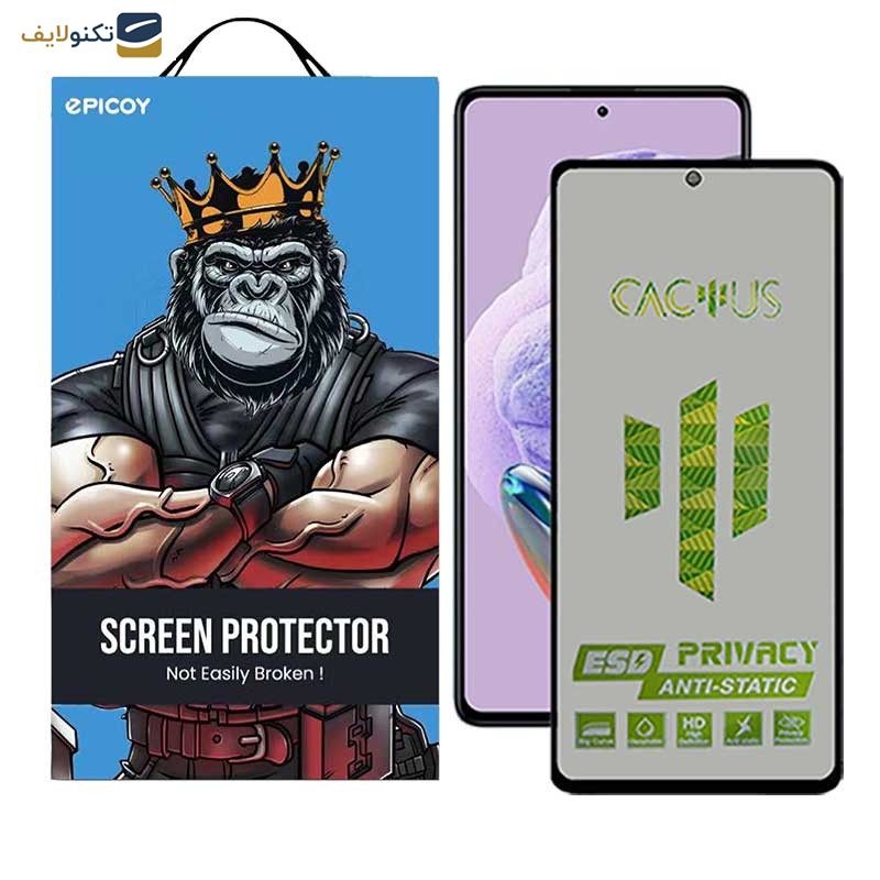 محافظ صفحه نمایش حریم شخصی اِپیکوی مدل Cactus-ESD-Privacy مناسب برای گوشی موبایل شیائومی Redmi Note 12 Pro Plus / Note 12 Turbo / Note 12 Pro / Note 12 5G / Note 12 4G /Note 12 (china) محافظ صفحه نمایش حریم شخصی اِپیکوی مدل Cactus-ESD-Privacy مناسب برای گوشی موبایل شیائومی Redmi Note 12 Pro Plus / Note 12 Turbo / Note 12 Pro / Note 12 5G / Note 12 4G /Note 12 (china)