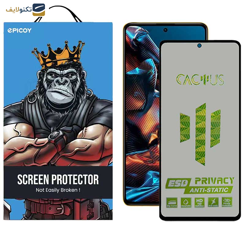محافظ صفحه نمایش حریم شخصی اِپیکوی مدل Cactus-ESD-Privacy مناسب برای گوشی موبایل شیائومی Xiaomi Poco X5 Pro / Poco X5 / Poco X4 Pro 5G  محافظ صفحه نمایش حریم شخصی اِپیکوی مدل Cactus-ESD-Privacy مناسب برای گوشی موبایل شیائومی Xiaomi Poco X5 Pro / Poco X5 / Poco X4 Pro 5G
