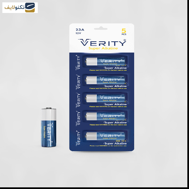 باتری 23A وریتی مدل LR03 بسته پنج عددی باتری 23A وریتی مدل LR03 بسته پنج عددی