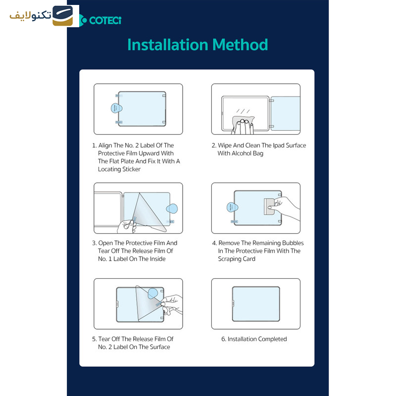 محافظ صفحه نمایش کوتتسی مدل 65014 مناسب برای تبلت اپل 9.7 اینچ iPad Air (2013)/iPad Air(2014)/iPad Pro (2016/2017/2018) محافظ صفحه نمایش کوتتسی مدل 65014 مناسب برای تبلت اپل 9.7 اینچ iPad Air (2013)/iPad Air(2014)/iPad Pro (2016/2017/2018)