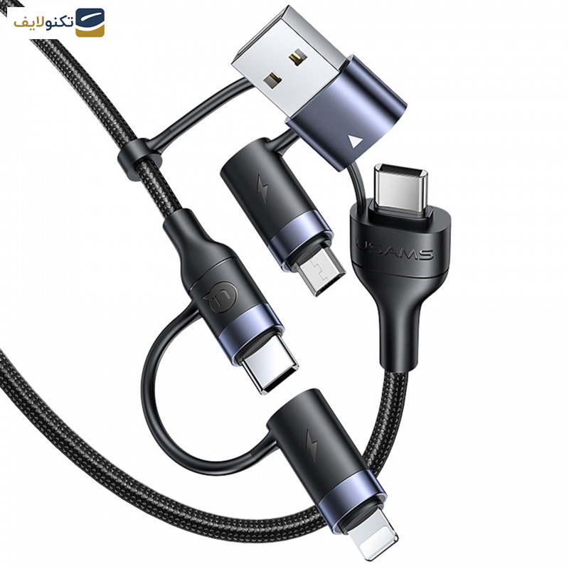 کابل تبدیل USB-c/USB به microUSB/USB-C /لایتنینگ یوسمز مدل US-SJ547 طول 1.2 متر کابل تبدیل USB-c/USB به microUSB/USB-C /لایتنینگ یوسمز مدل US-SJ547 طول 1.2 متر